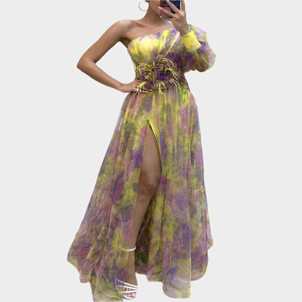 Bella - Robe élégante et confortable pour femmes Jaune