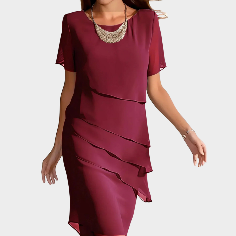Elara - Robe élégante et décontractée pour femme Rouge