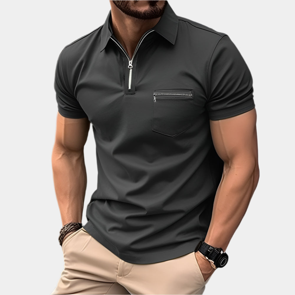 Tristan - Polo moderne et élégant pour homme Noir