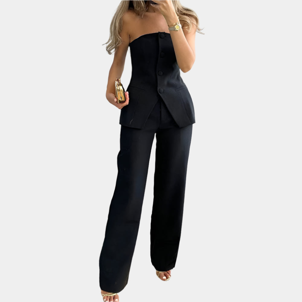Odette - Ensemble chic et confortable pour femmes Noir