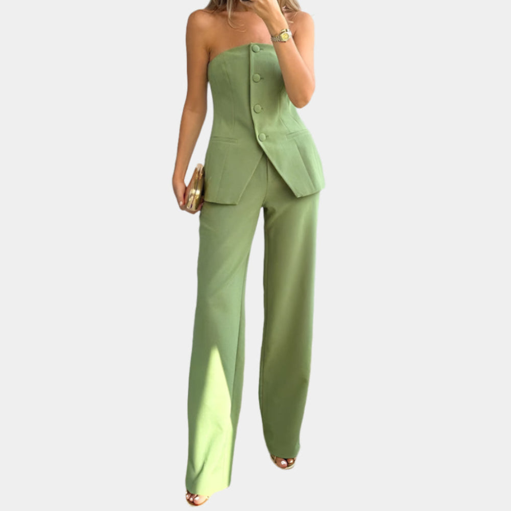 Odette - Ensemble chic et confortable pour femmes Vert