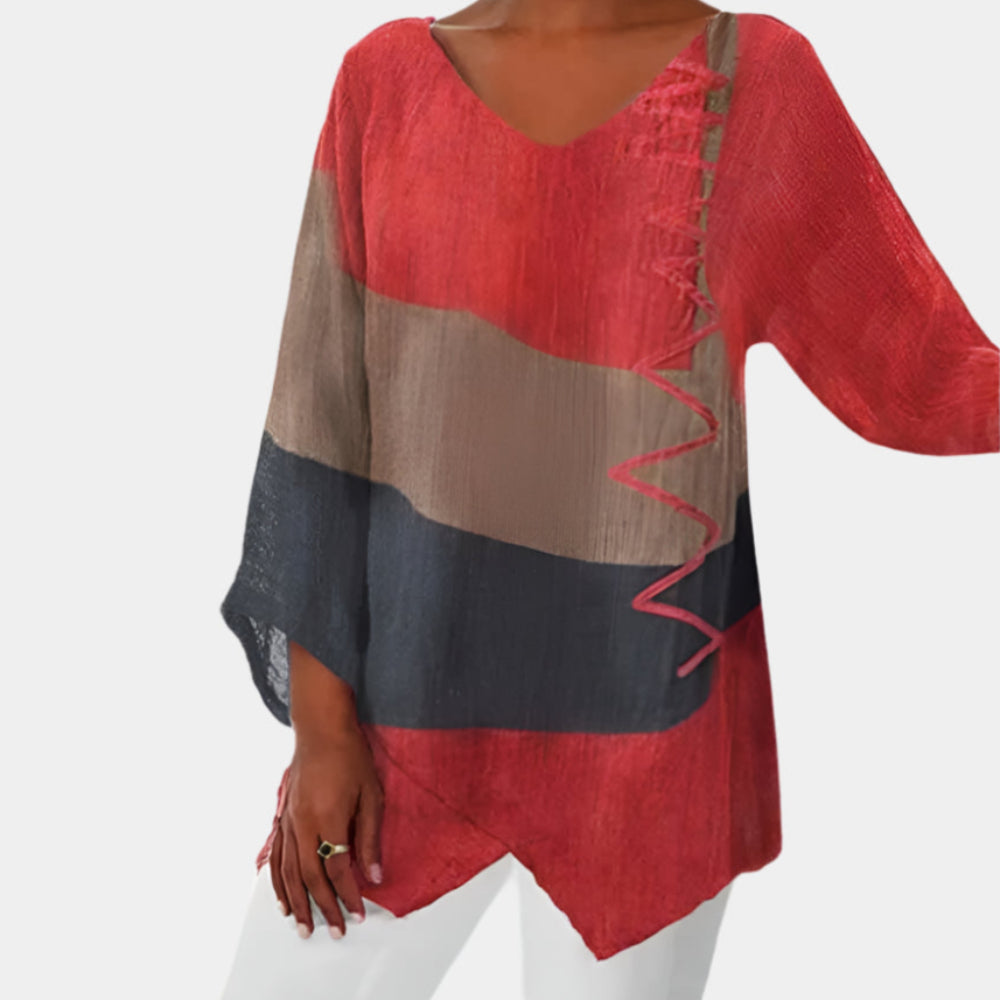 Allison - Chemisier chic et élégant pour femmes Rouge