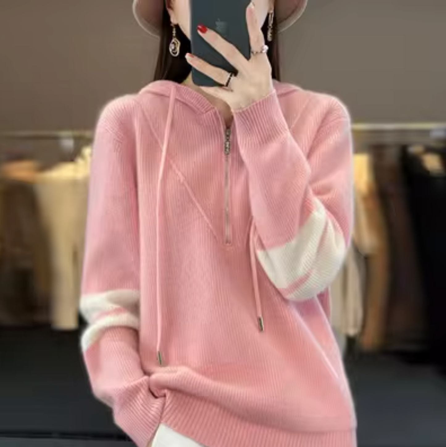 Noa - Pull ultra-doux à col rond, chaud et stylé pour l’hiver Rose
