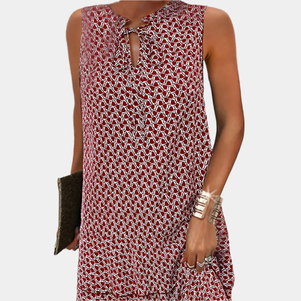 Azana - Robe sans manches élégante et confortable pour femmes Rouge