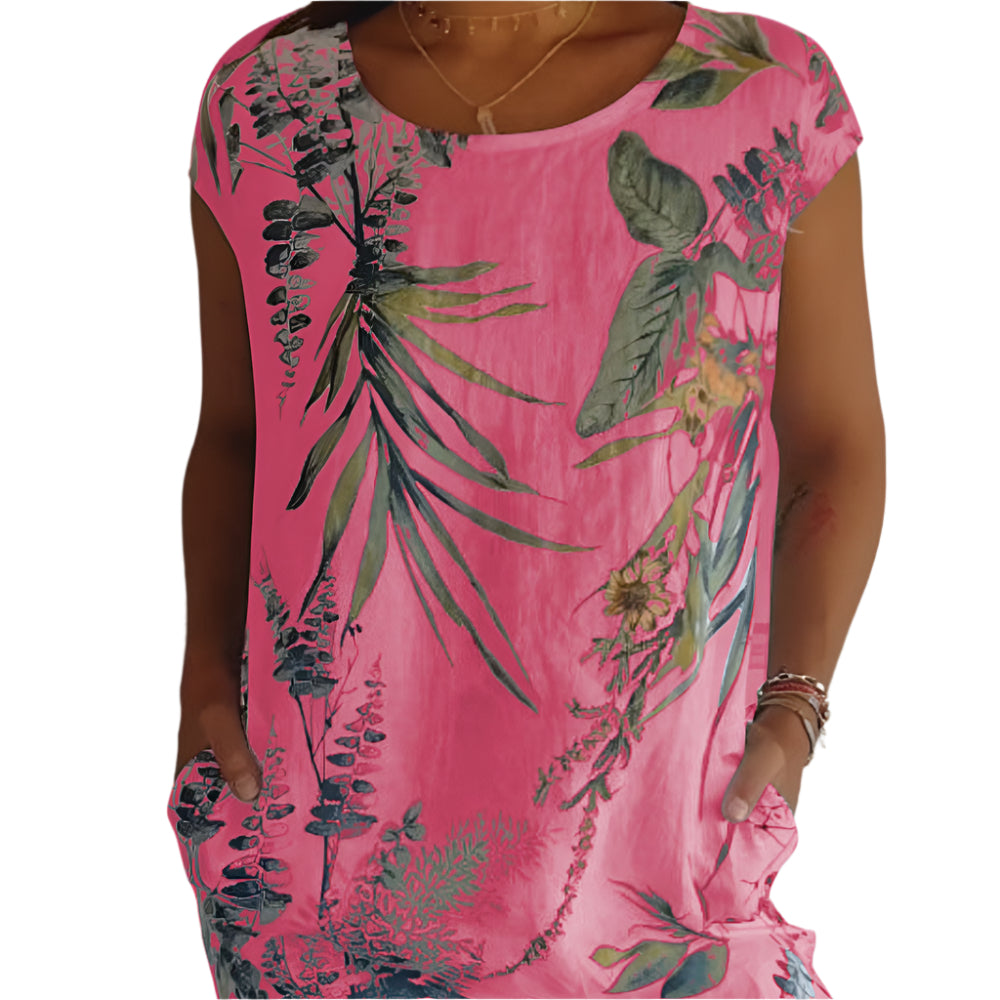 Frankie - Robe d'été chic et confortable pour femmes Rose