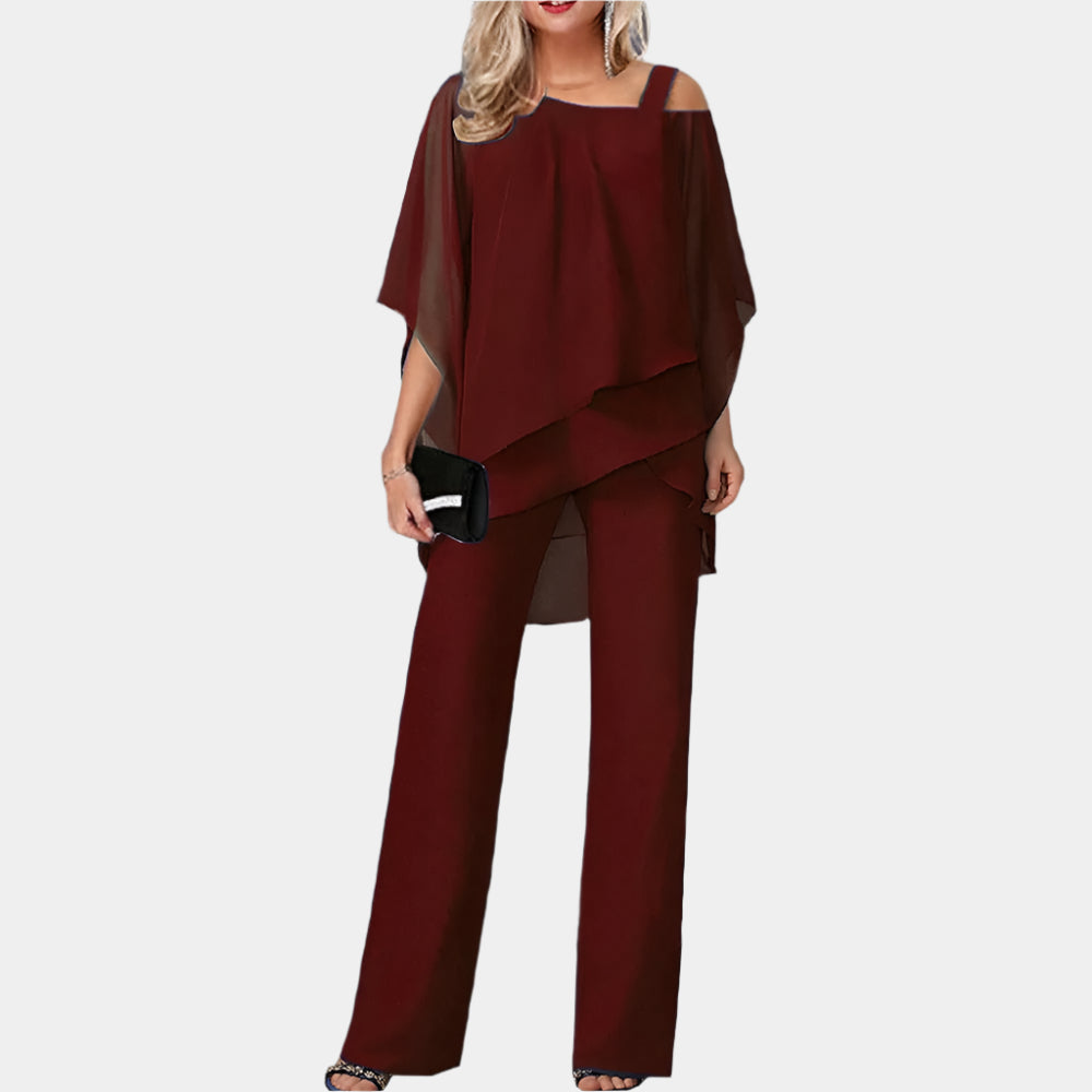 Fiona - Ensemble élégant et tendance pour femmes Rouge