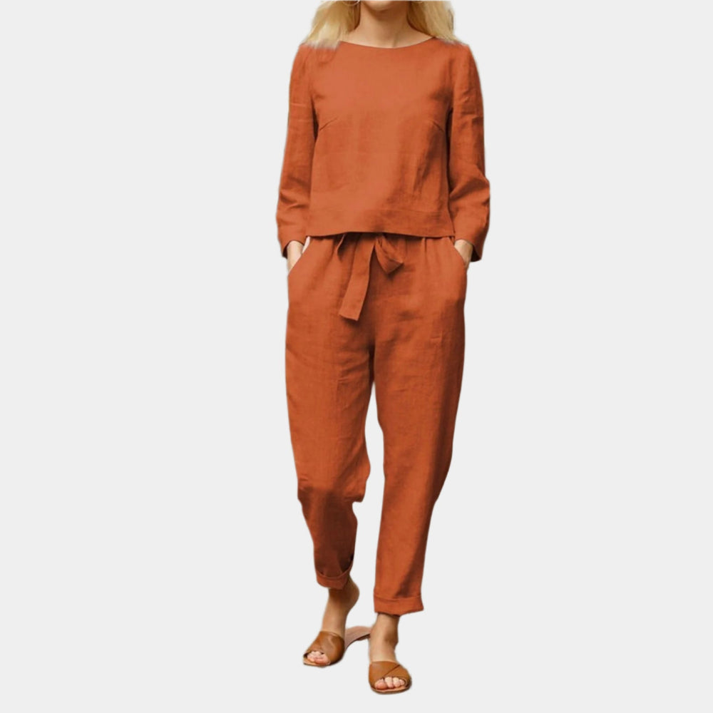 Margaret - Ensemble chic et confortable pour femmes Orange