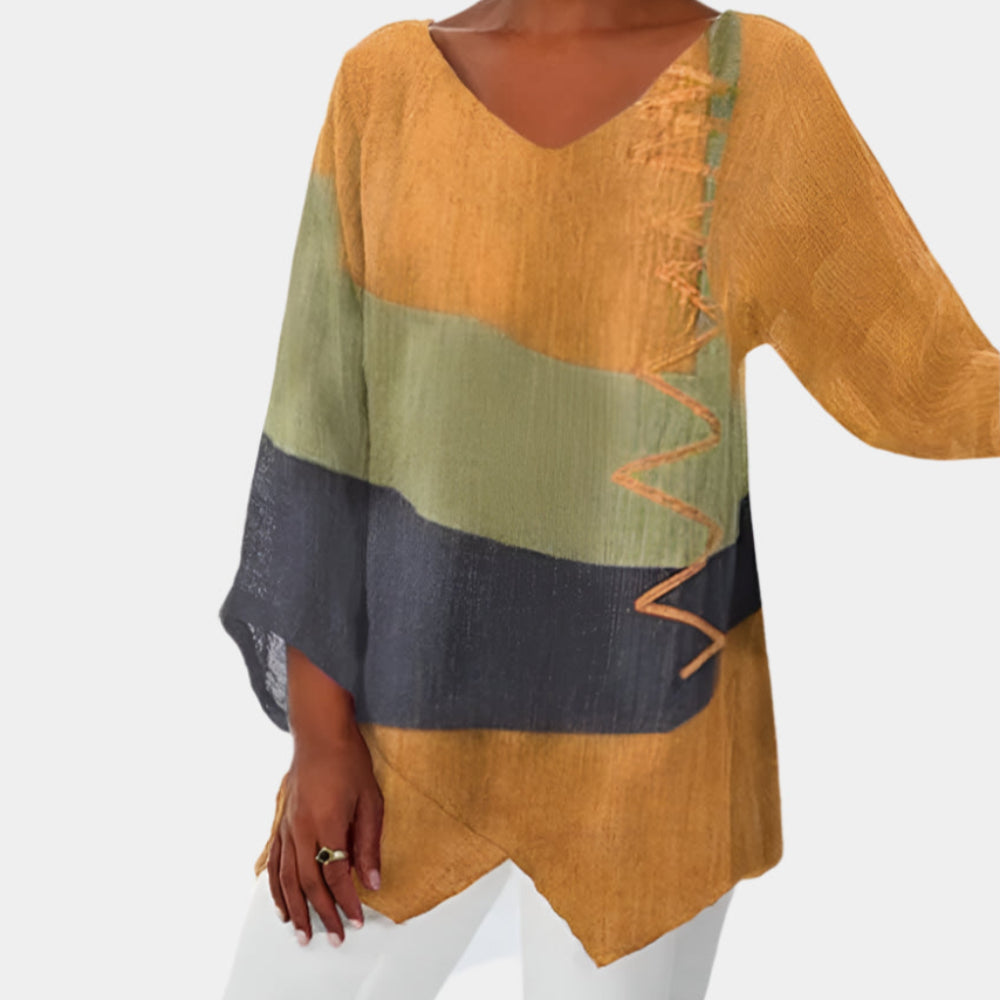 Allison - Chemisier chic et élégant pour femmes Jaune
