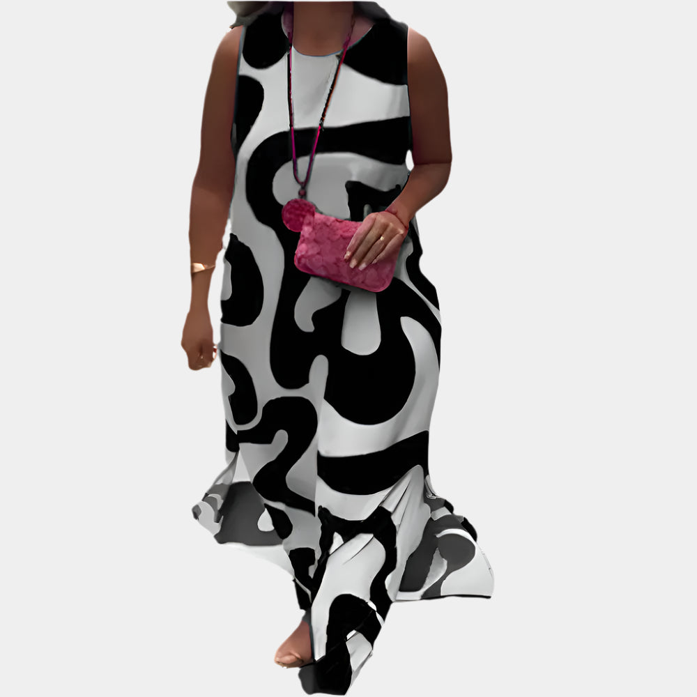 Vanna - Robe élégante sans manches pour femmes Noir