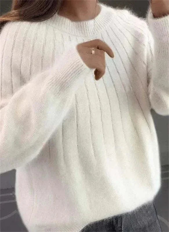 Clara - Pull féminin ultra-doux Blanc