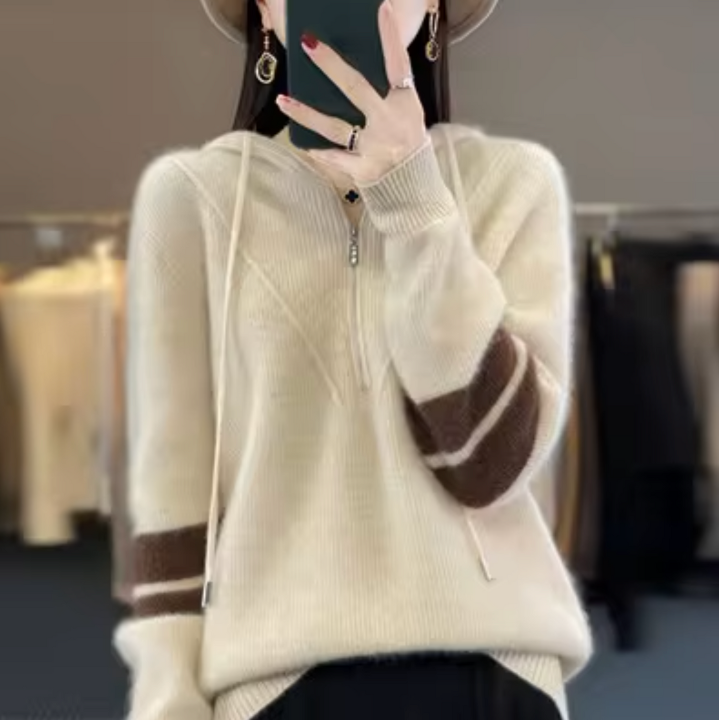 Noa - Pull ultra-doux à col rond, chaud et stylé pour l’hiver Beige