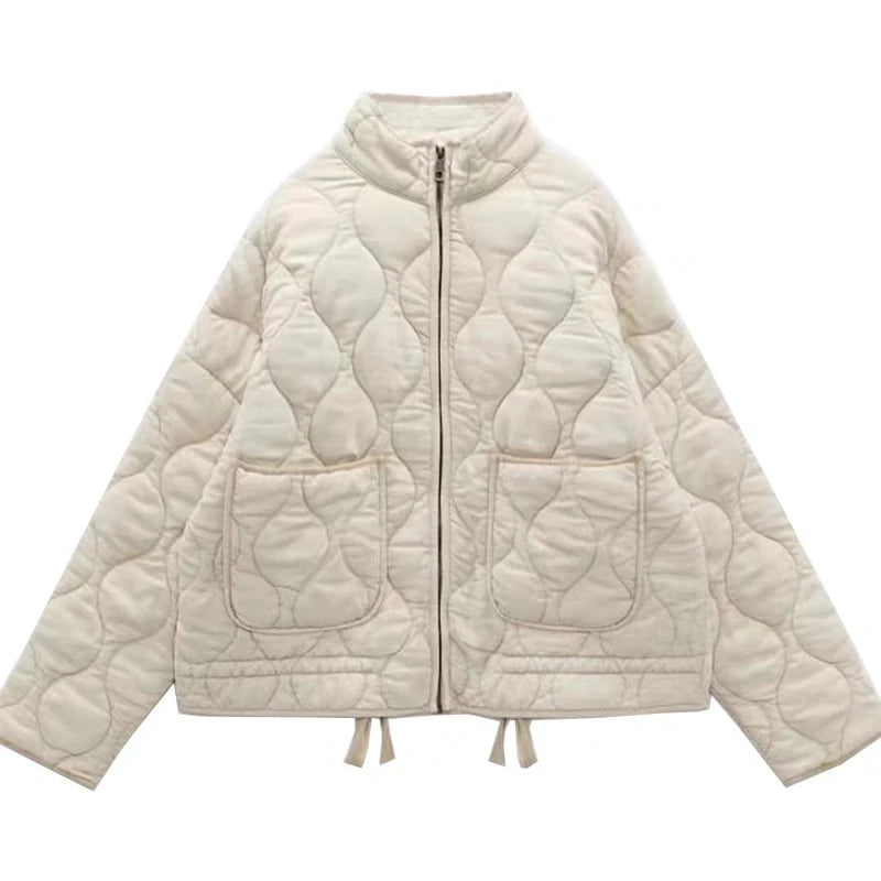 Lyra - Veste Matelassée Élégante pour Femmes, Chaude et Confortable Abricot