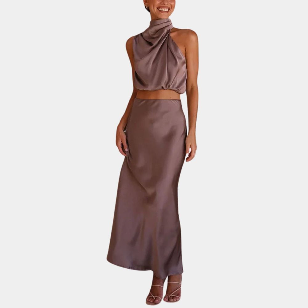 Eleanor - Ensemble élégant et moderne pour femmes Moka