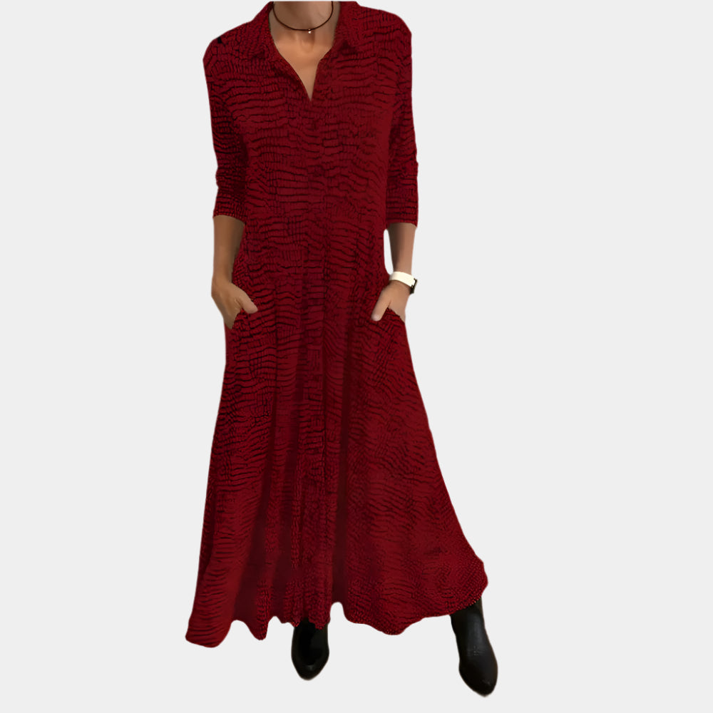 Lucinda - Robe élégante et confortable pour femmes Rouge