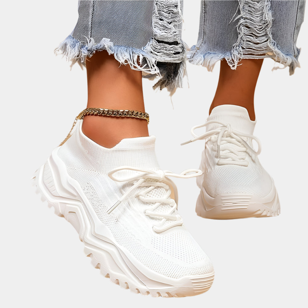 Laurie - Baskets confortables et tendance pour femmes Blanc