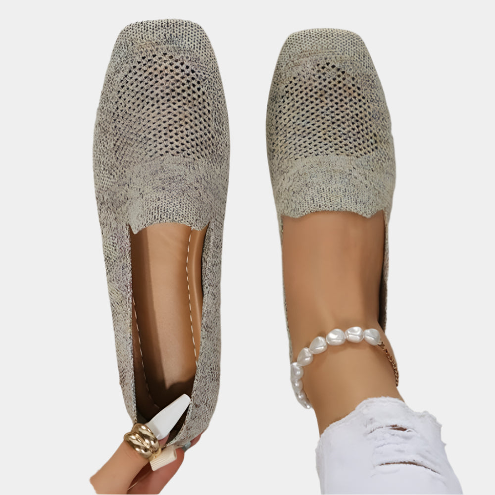 Gwyneth - Chaussures plates confortables et chics pour femmes Gris