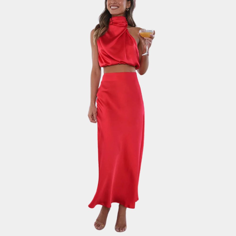 Eleanor - Ensemble élégant et moderne pour femmes Rouge