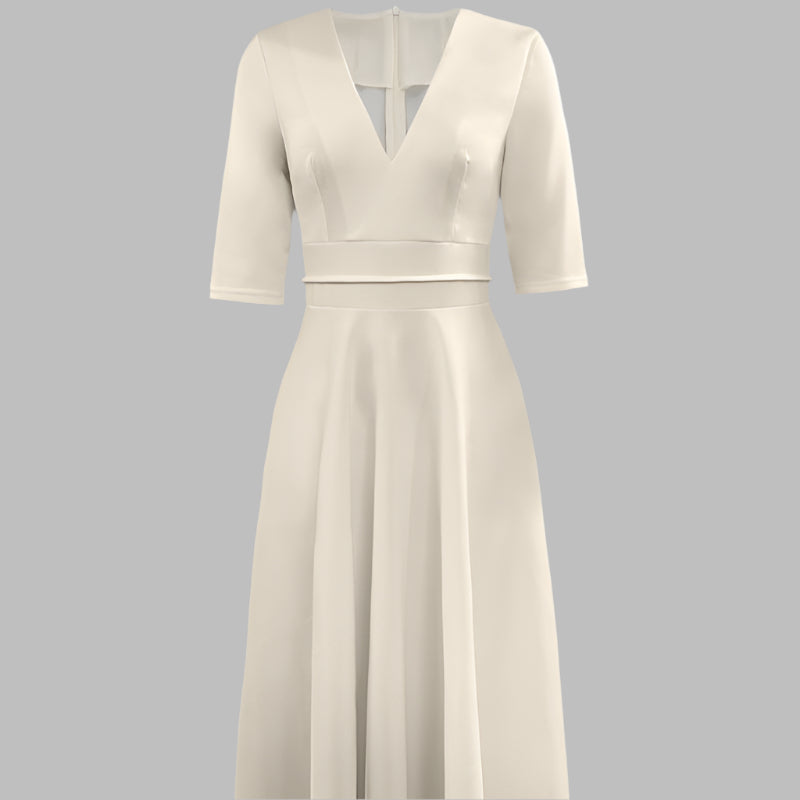 Chérie - Robe Trapèze Évasée Chic Rétro