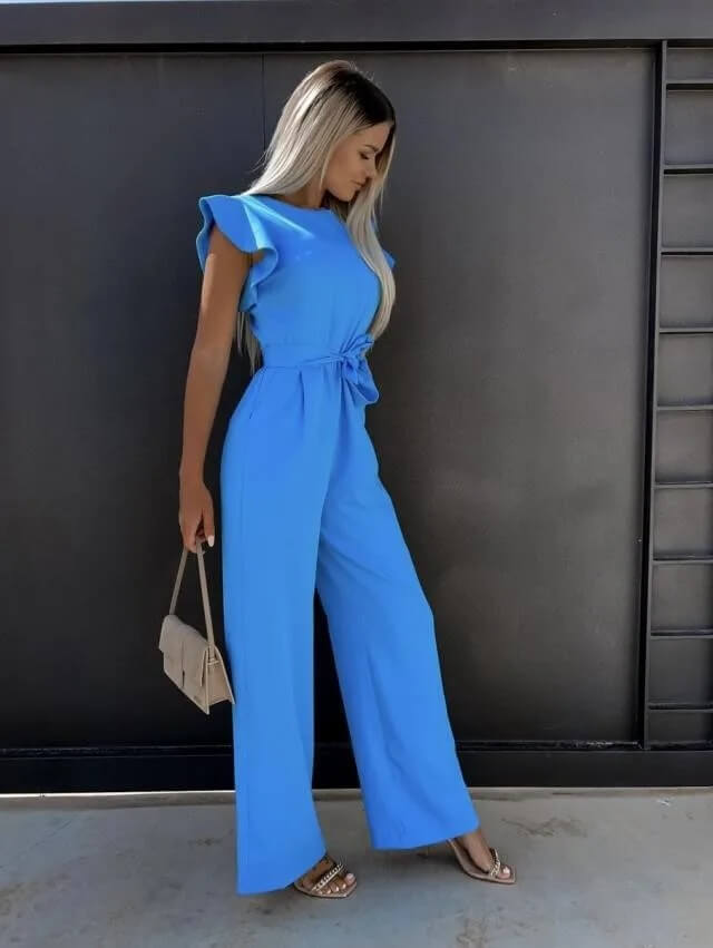 Ava – Combinaison Élégante et Confortable Bleu