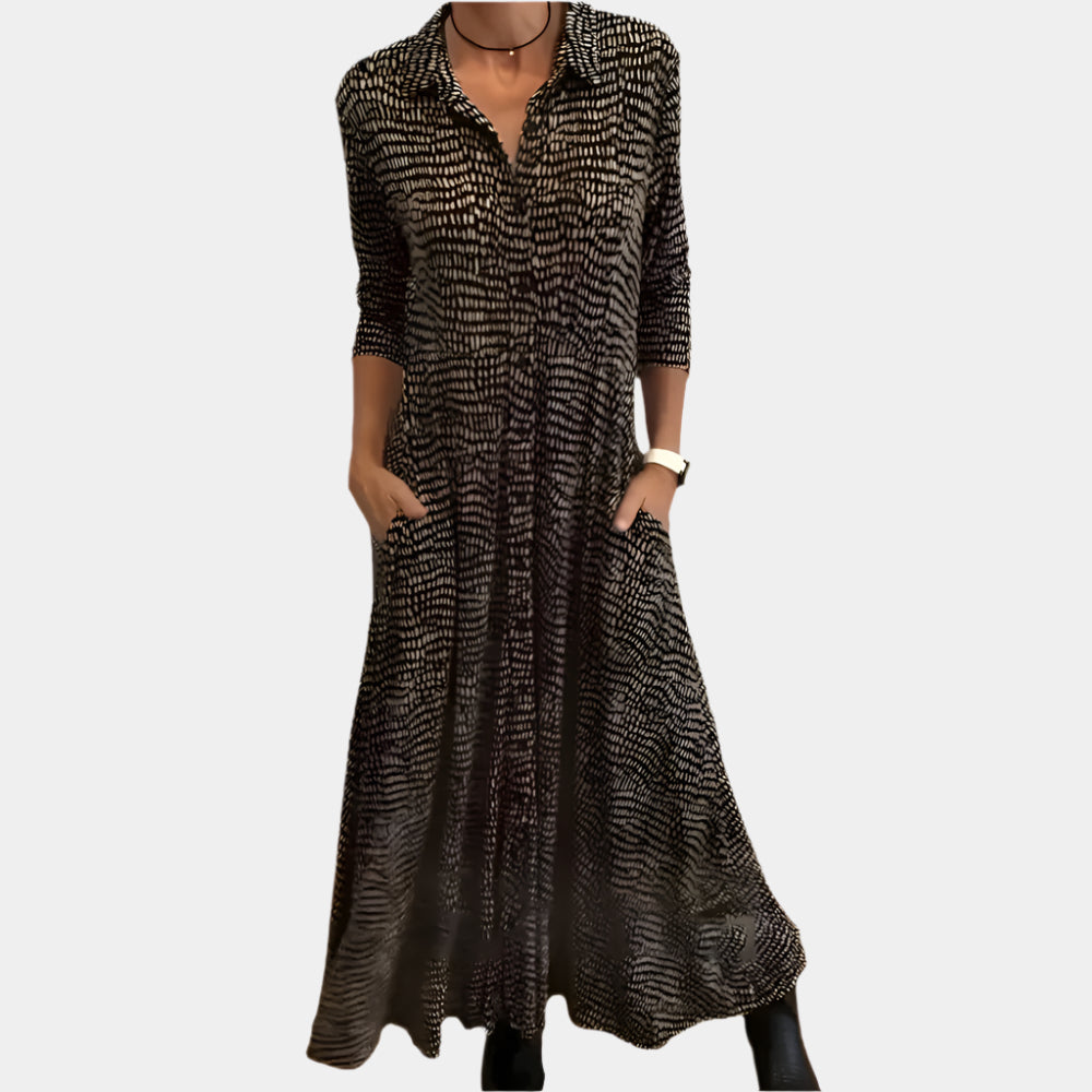Lucinda - Robe élégante et confortable pour femmes Noir