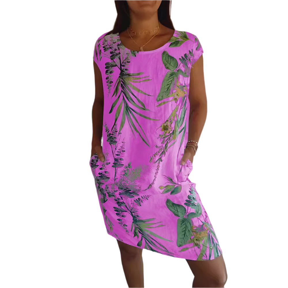 Frankie - Robe d'été chic et confortable pour femmes Pourpre
