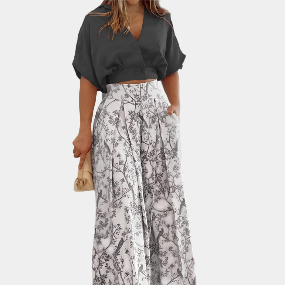 Linnea - Ensemble chic et confortable pour femmes Noir