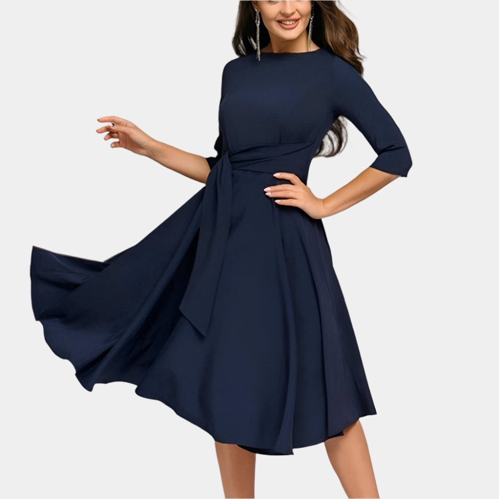 Delia - Robe élégante et confortable pour femmes Bleu