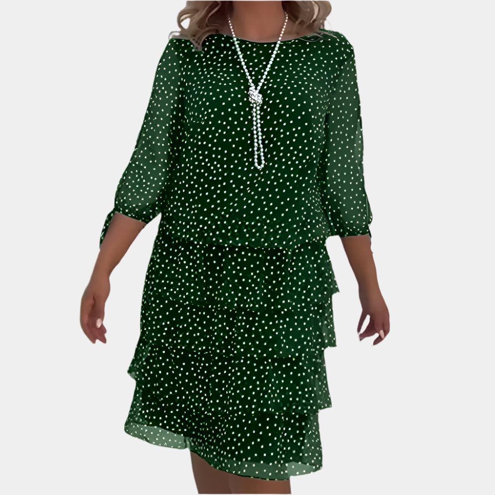 Kiera - Robe à pois élégante pour femme Vert