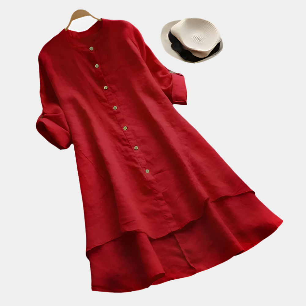 Abigail - Robe oversize confortable pour femmes Rouge