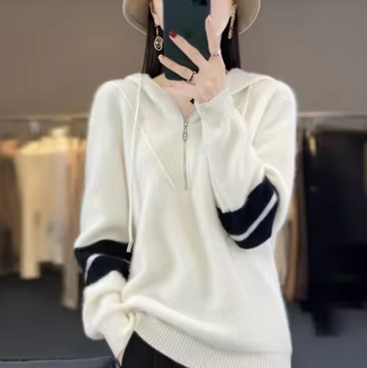 Noa - Pull ultra-doux à col rond, chaud et stylé pour l’hiver Blanc