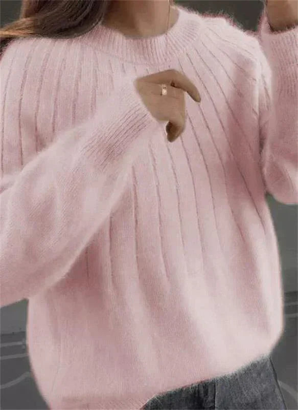 Clara - Pull féminin ultra-doux Rose Clair