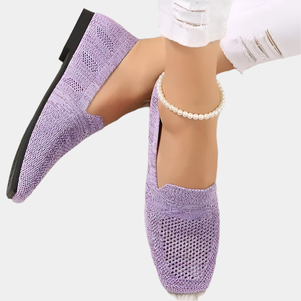 Gwyneth - Chaussures plates confortables et chics pour femmes Pourpre