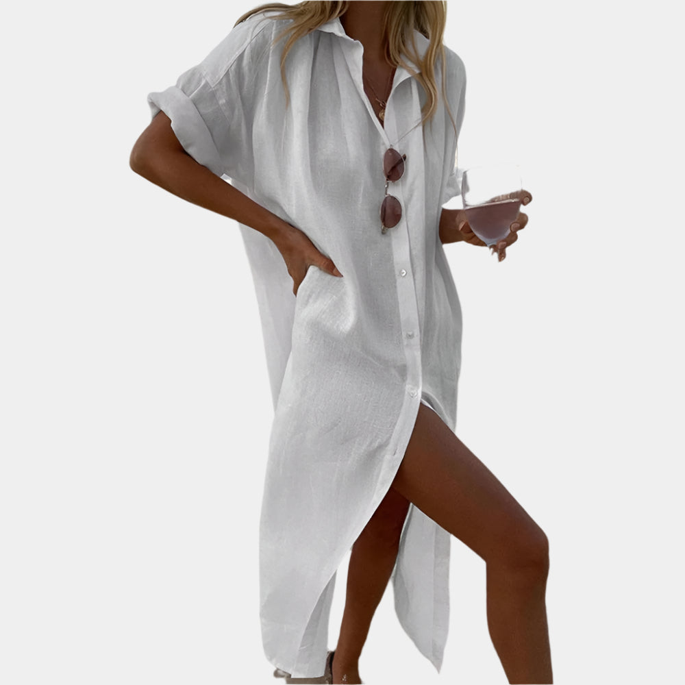 Gracelyn - Robe confortable pour femmes Blanc