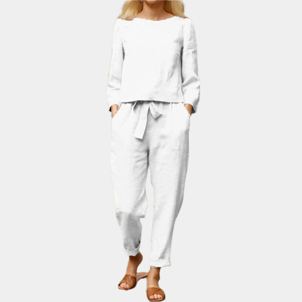 Margaret - Ensemble chic et confortable pour femmes Blanc