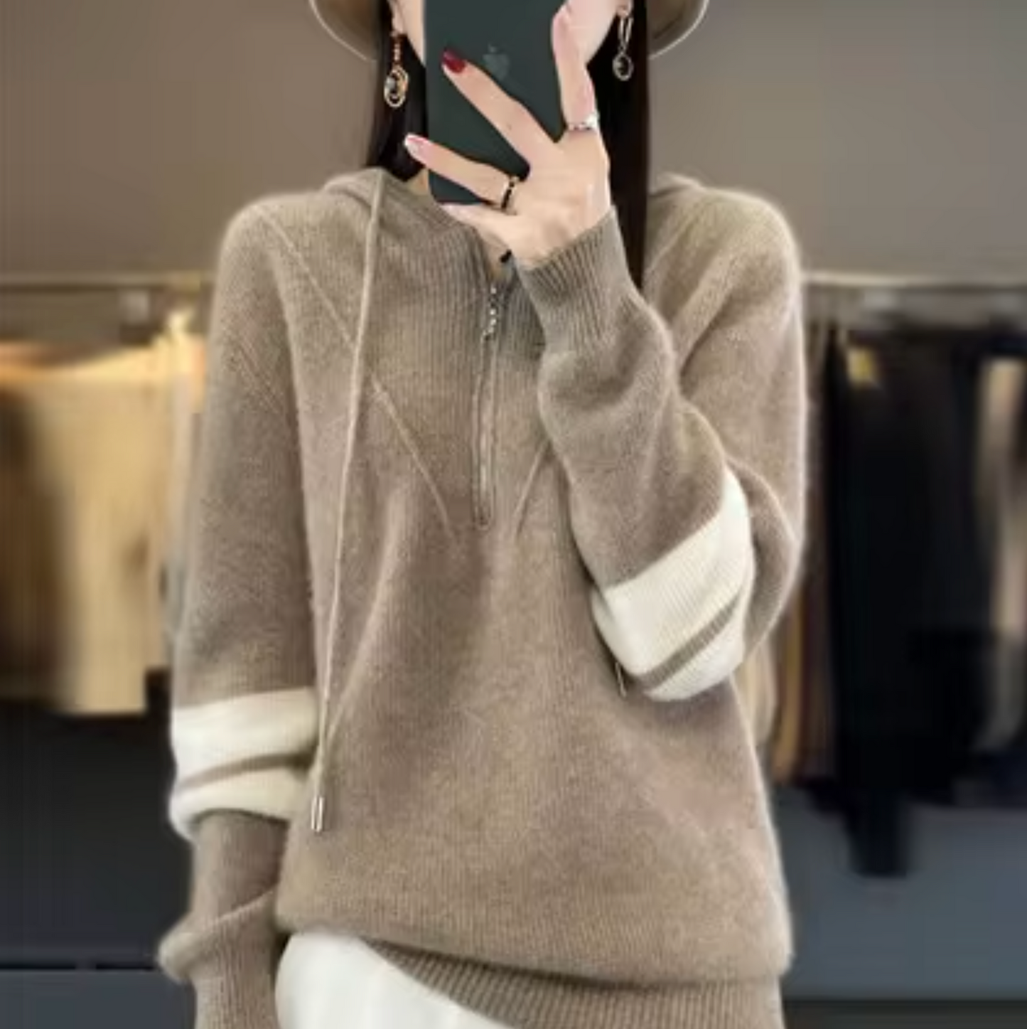 Noa - Pull ultra-doux à col rond, chaud et stylé pour l’hiver Chameau