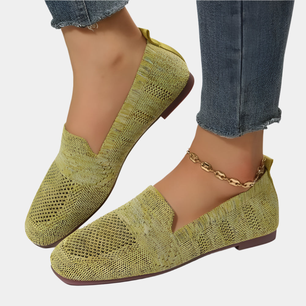 Gwyneth - Chaussures plates confortables et chics pour femmes Vert