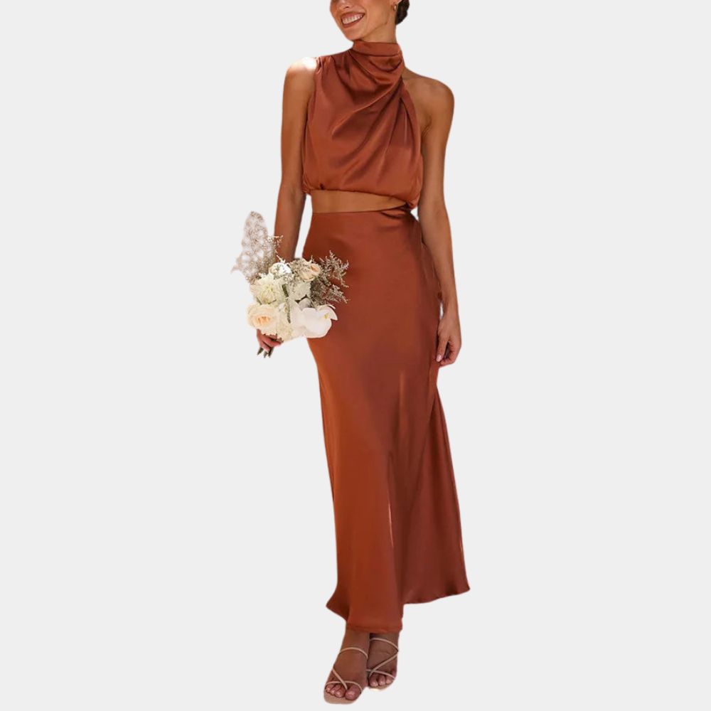 Eleanor - Ensemble élégant et moderne pour femmes Brun