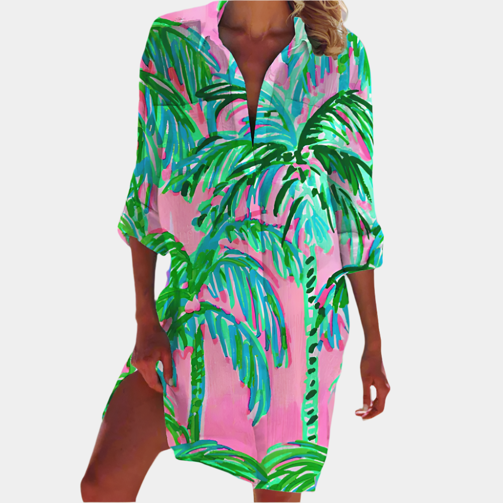 Lia - Robe élégante et premium pour femme Ile rose