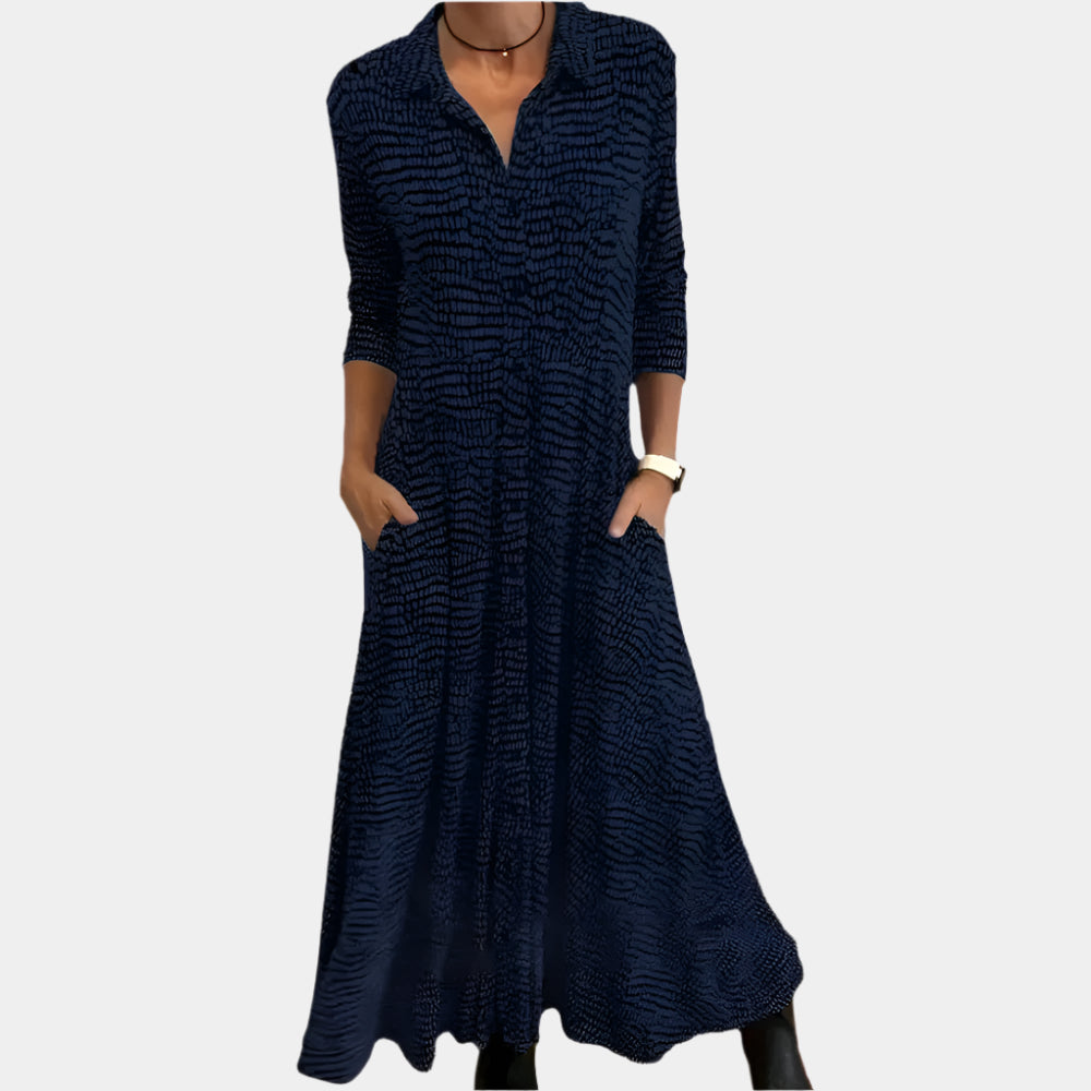 Lucinda - Robe élégante et confortable pour femmes Bleu