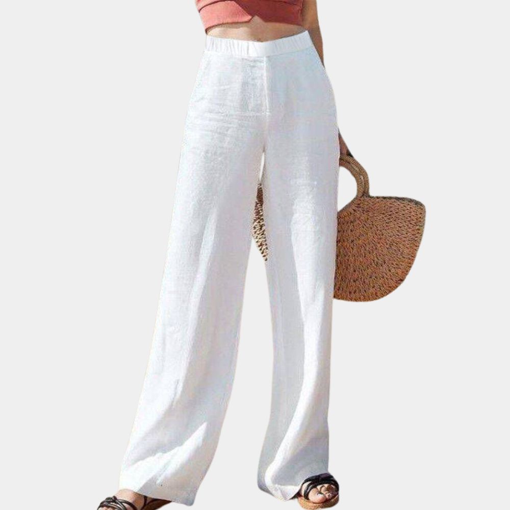 Brielle - Pantalon confortable et élégant pour femmes Blanc
