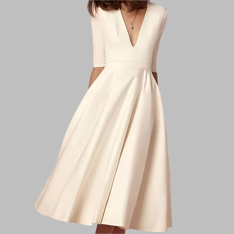 Chérie - Robe Trapèze Évasée Chic Rétro