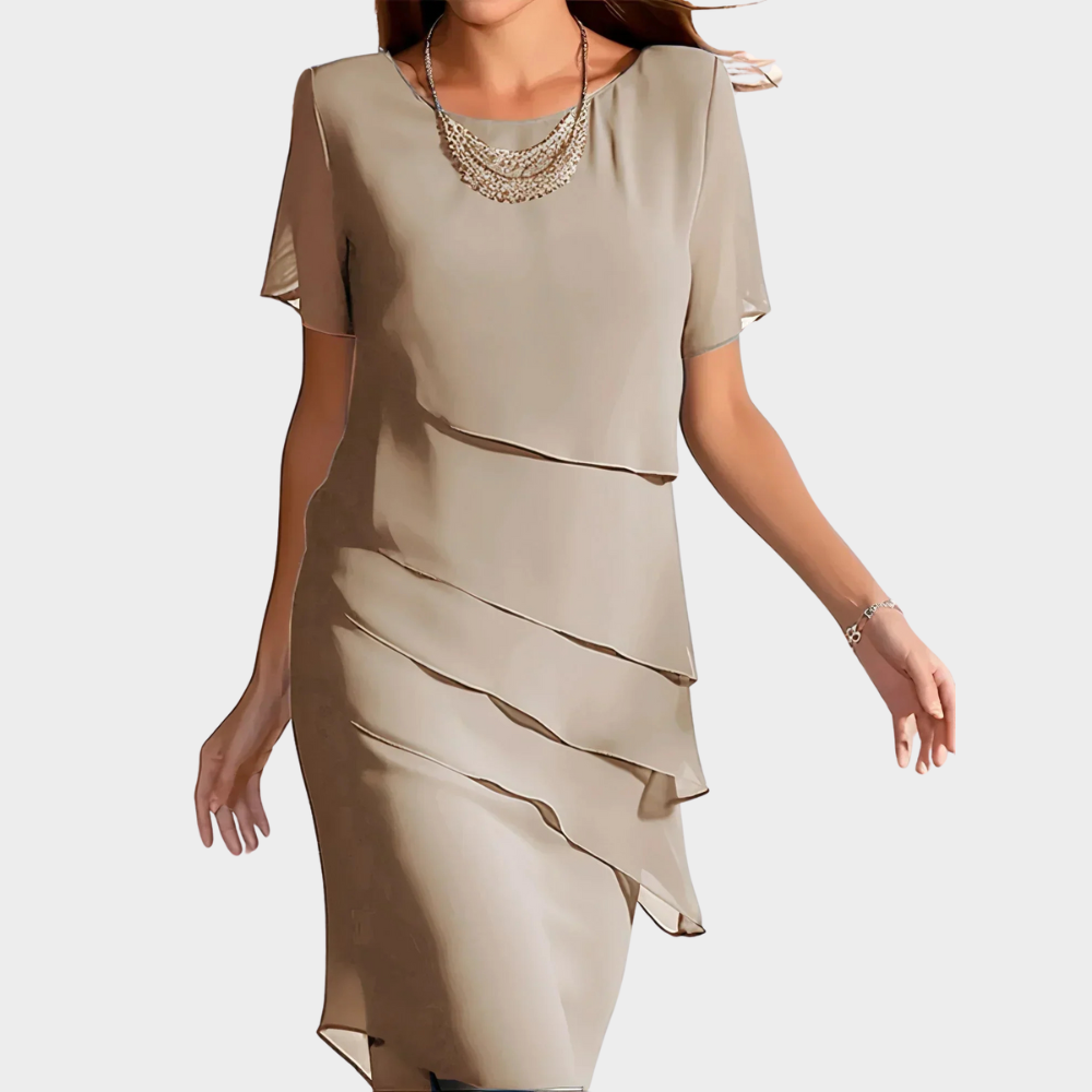 Elara - Robe élégante et décontractée pour femme Beige
