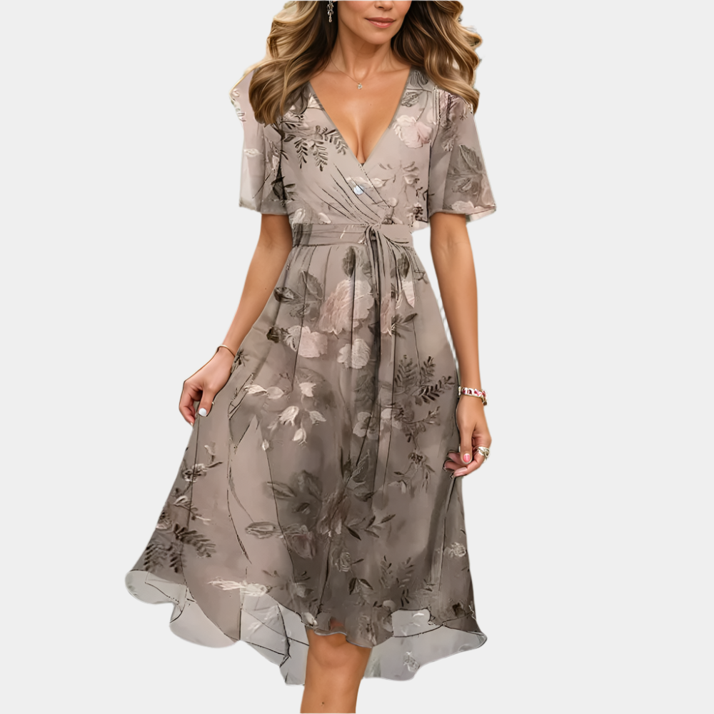 Brynn - Robe élégante et chic pour femme Beige
