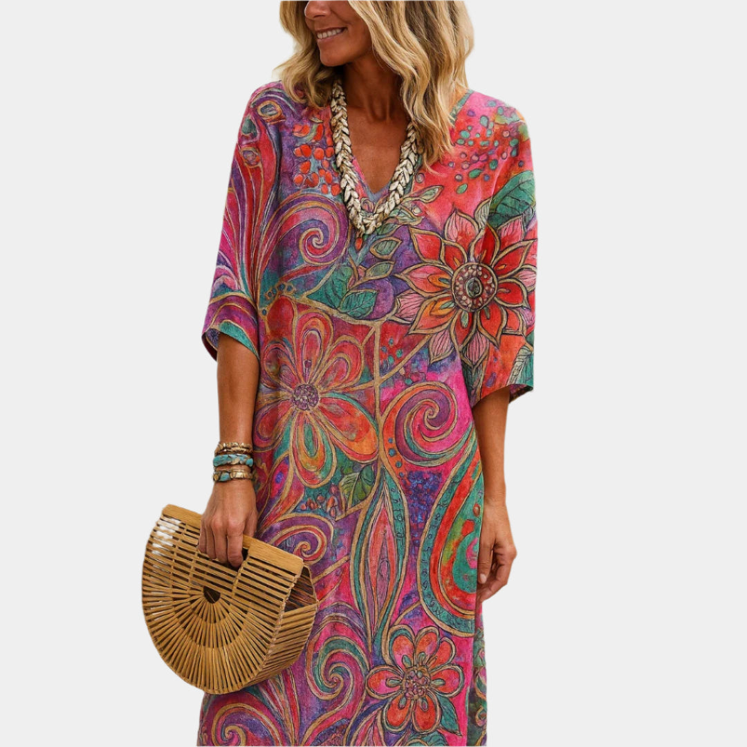 Piper - Robe élégante et florale pour femmes Multicolore