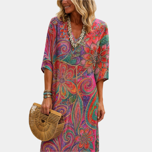 Piper - Robe élégante et florale pour femmes Multicolore
