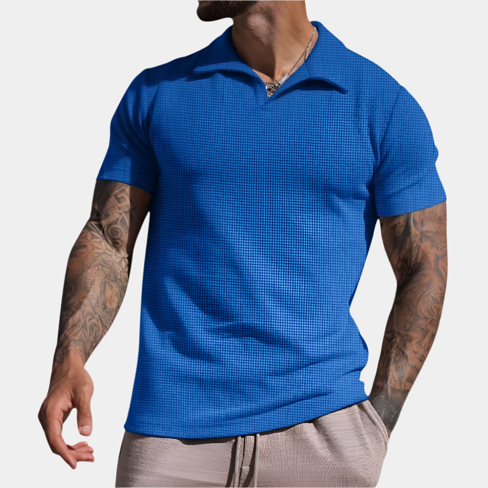 Bruce - Polo élégant et confortable pour hommes Bleu