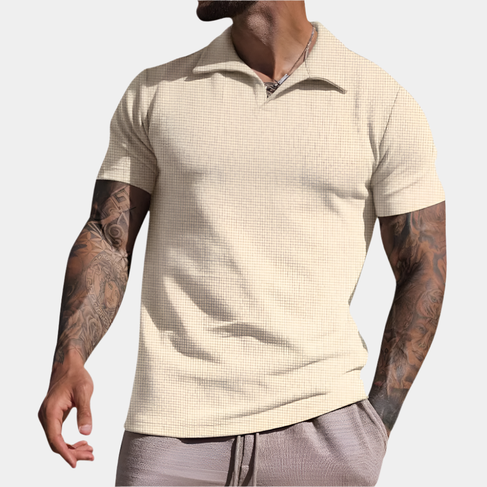 Bruce - Polo élégant et confortable pour hommes Kaki