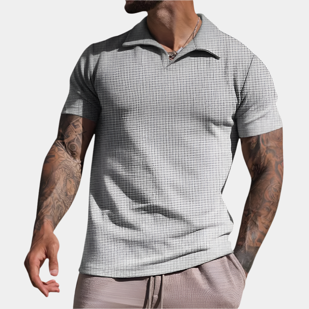 Bruce - Polo élégant et confortable pour hommes Gris