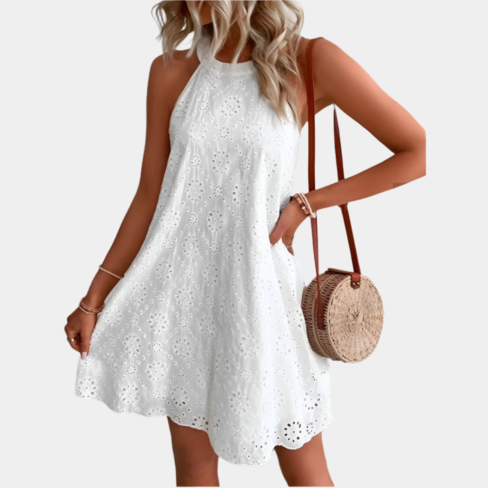 Cosette - Robe élégante et confortable pour femme Blanc