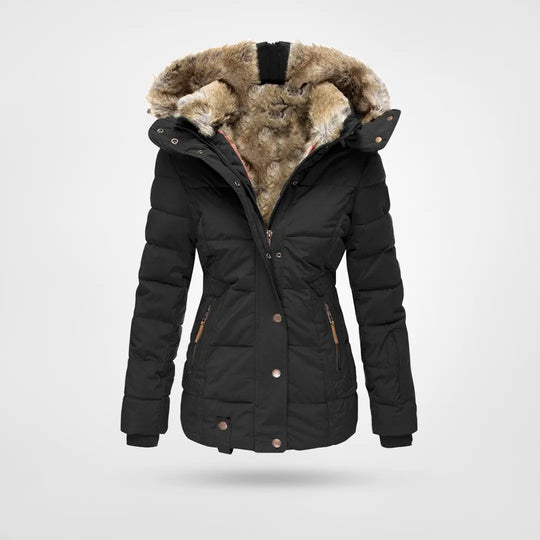 Aria – Manteau d'hiver élégant et imperméable pour femmes Noir